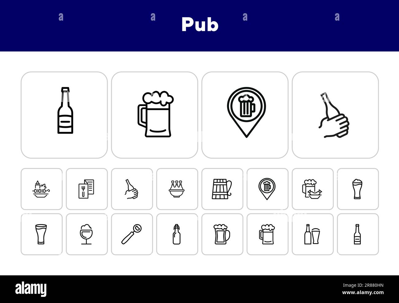 Pub line icon outline Stock Vector Images - Alamy