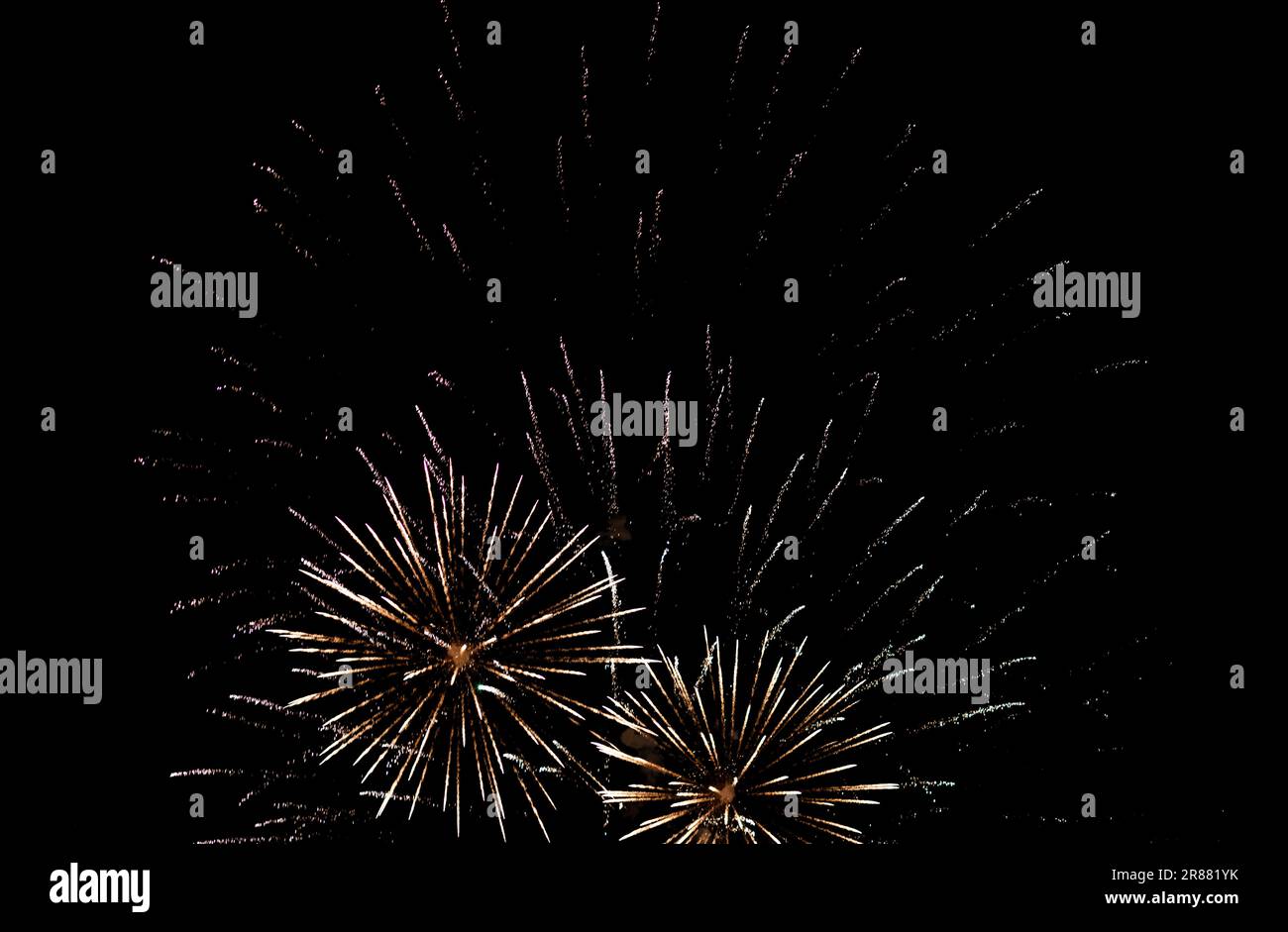 festive fireworks in night sky. abstract background for celebration ...