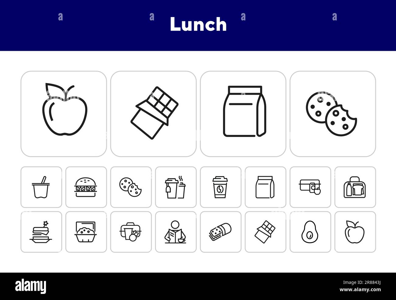 School lunch sandwich milk Stock Vector Images - Alamy