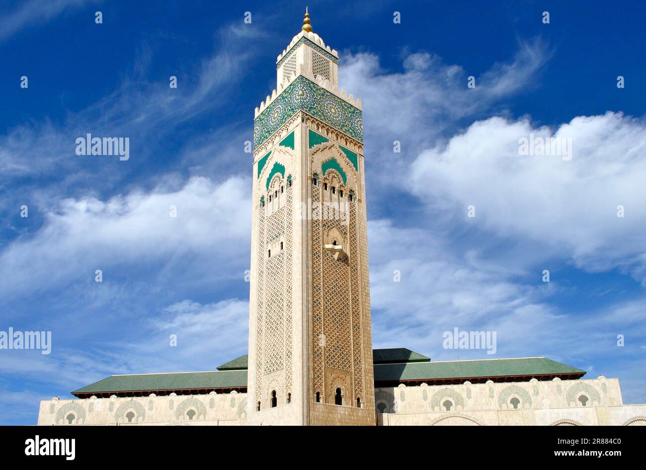 Casablanca city centre, mosque in the city centre, Hassan II Mosque Stock Photo