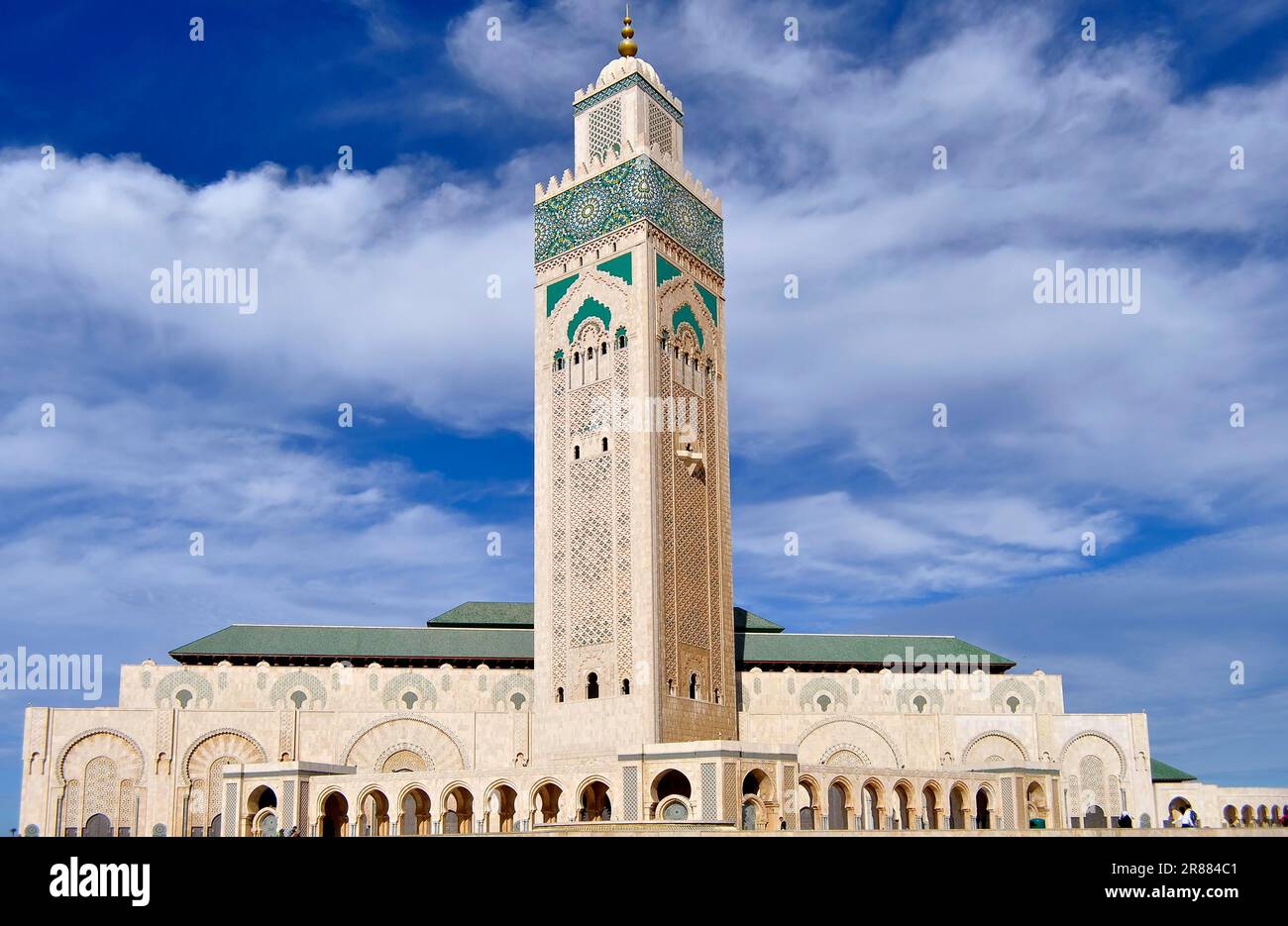 Casablanca city centre, mosque in the city centre, Hassan II Mosque Stock Photo