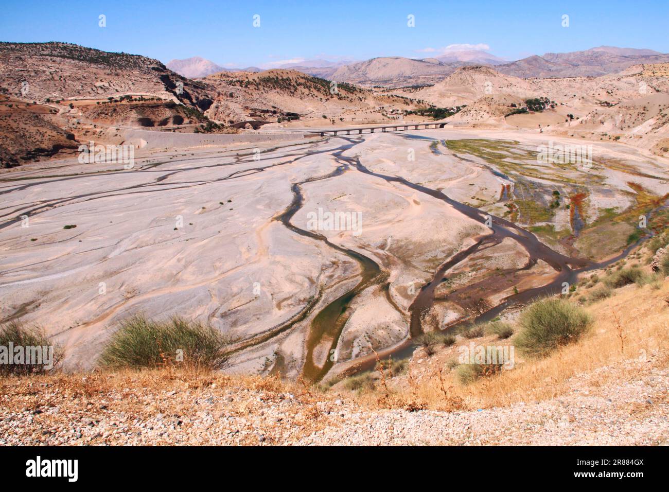 Anatolia Rivers River valley at the foot of Nemrut Dag, Southeast Anatolia Turkey Stock ...