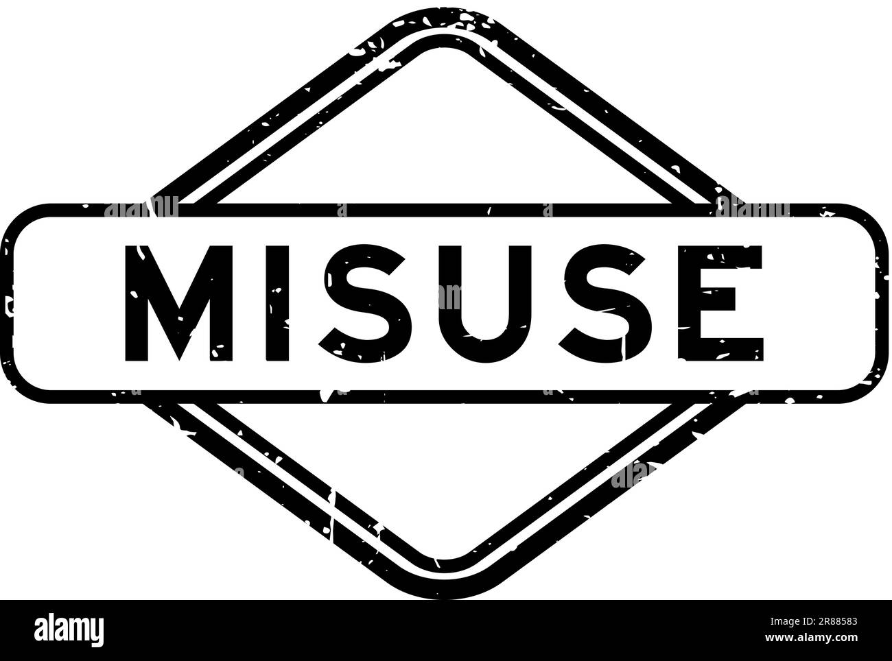 Grunge black misuse word rubber seal stamp on white background Stock Vector