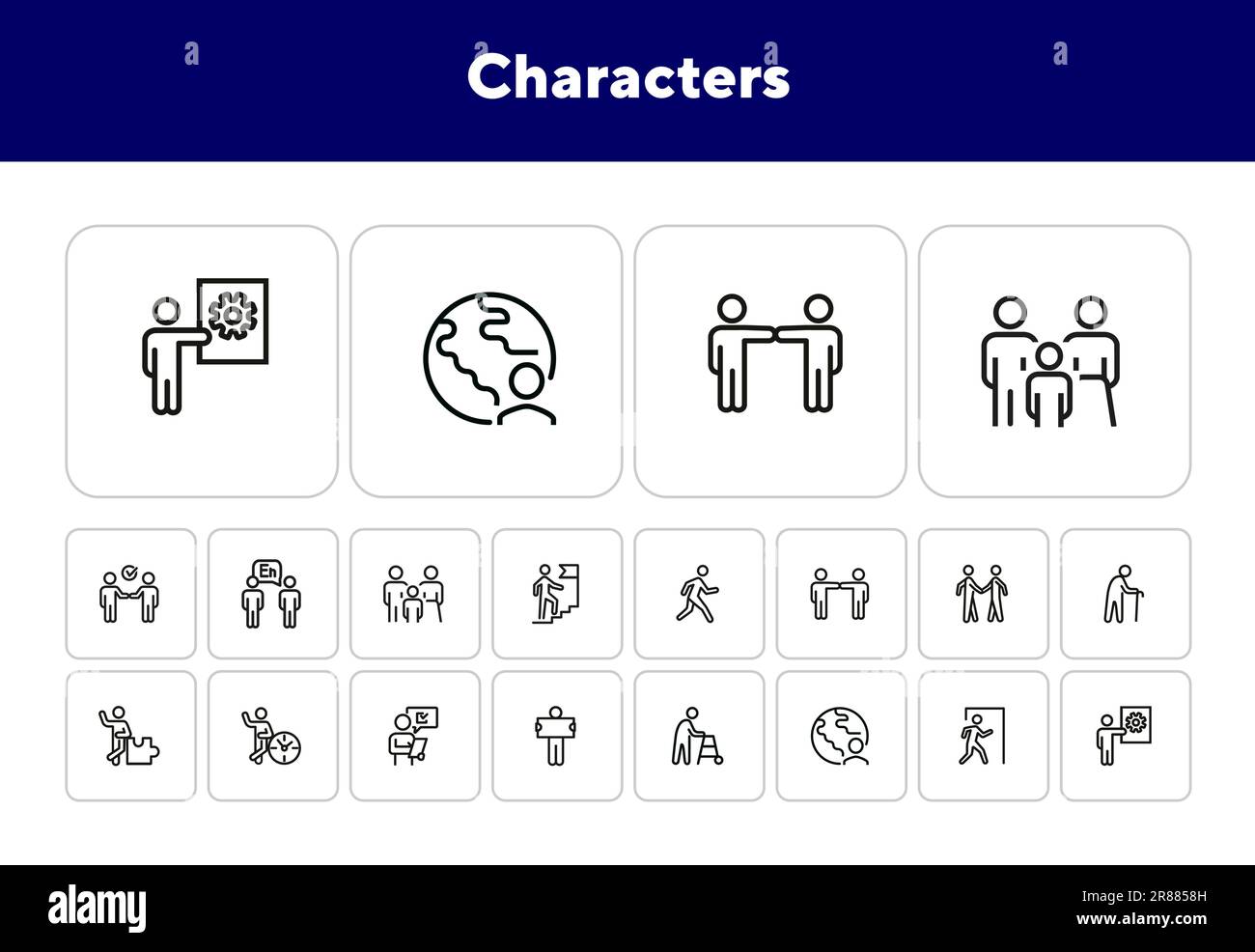 Old characters Stock Vector Images - Alamy