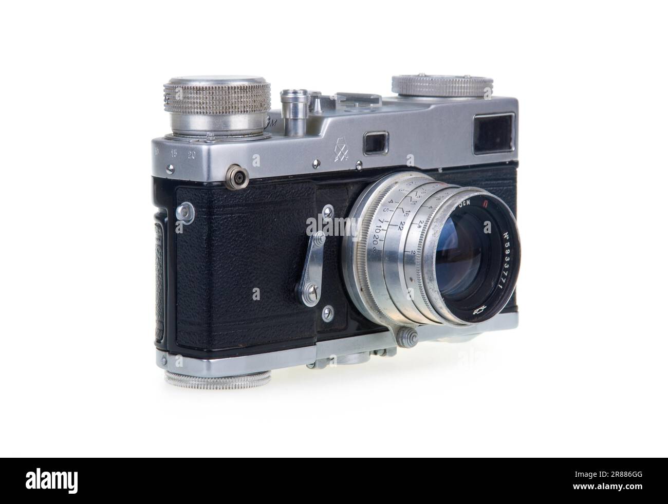Old Film Camera Isolated on White Background Stock Photo - Alamy