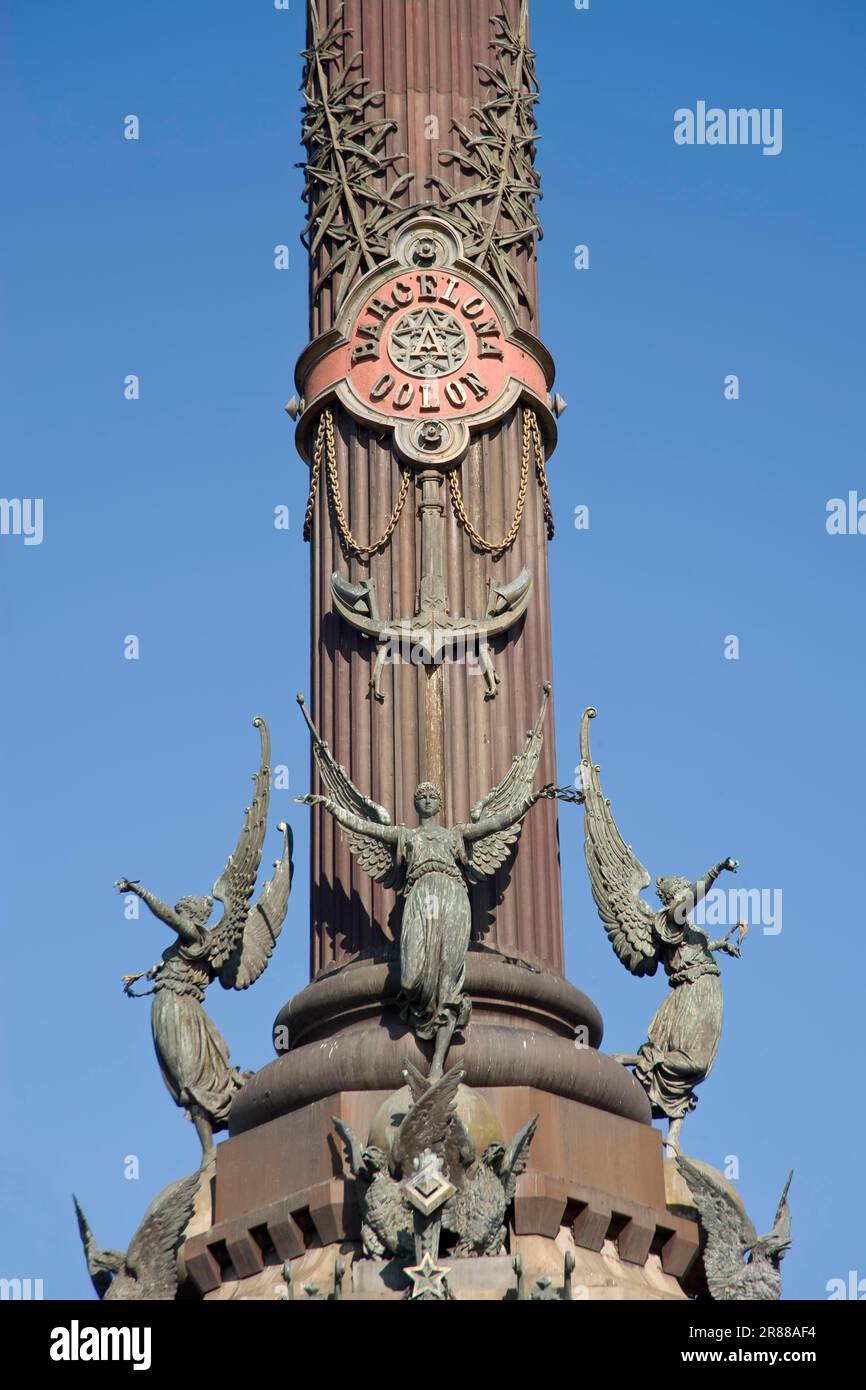 Columbus Monument, Barcelona, Catalonia, Spain, Columbus Column ...