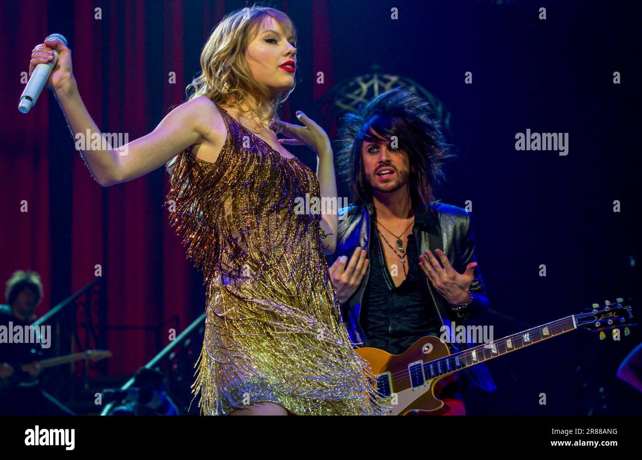 Taylor Swift performs live in concert, Vector Arena, Auckland, New Zealand, Friday, March 16, 2012 Stock Photo