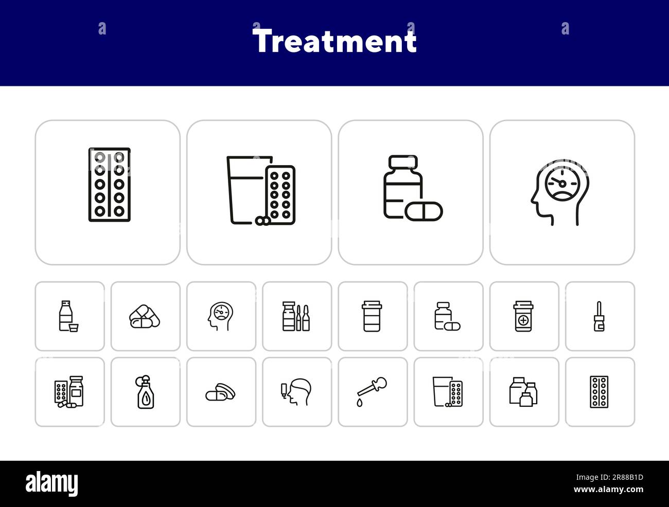 Inhaler set icon outline hi-res stock photography and images - Alamy