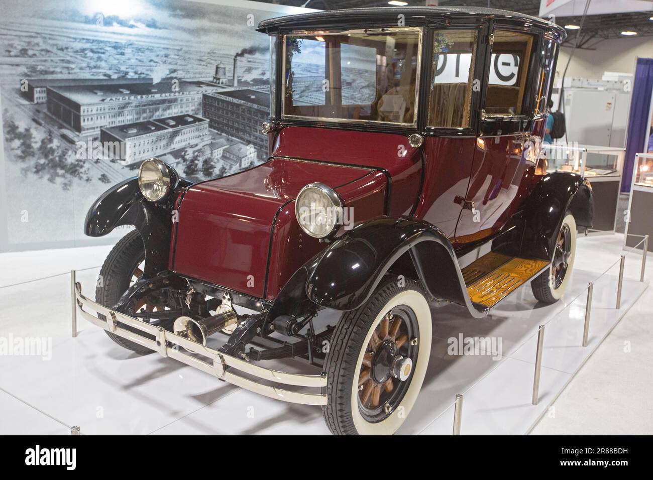 Novi, Michigan, An early electric car on display at the Battery Show