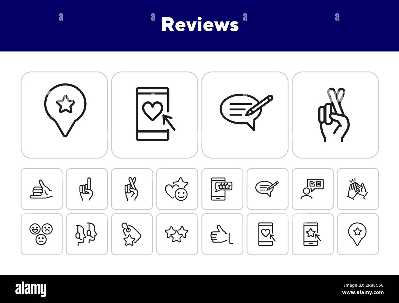 Reviews logo Stock Vector Images - Alamy