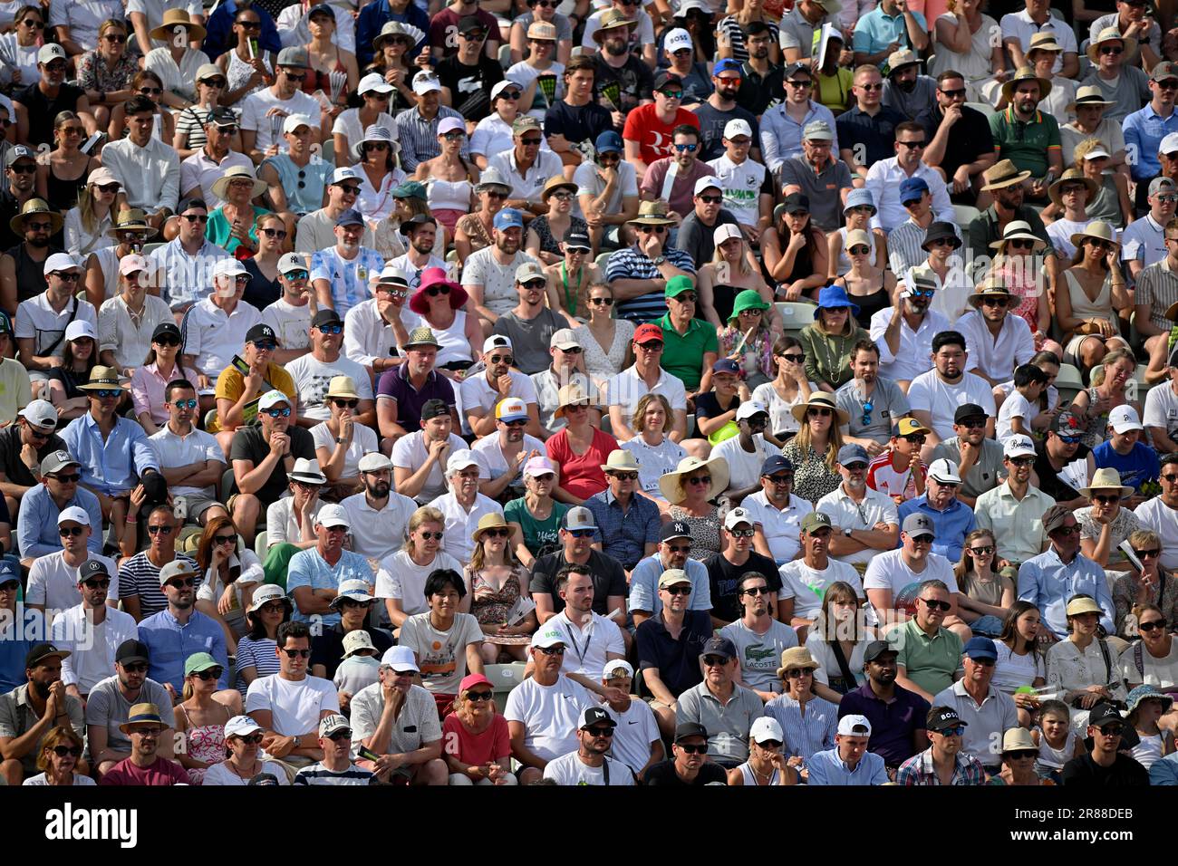 Spectators, Centre Court, Tennis, BOSS Open 2023, Weissenhof, Stuttgart, Baden-Wuerttemberg, Germany Stock Photo
