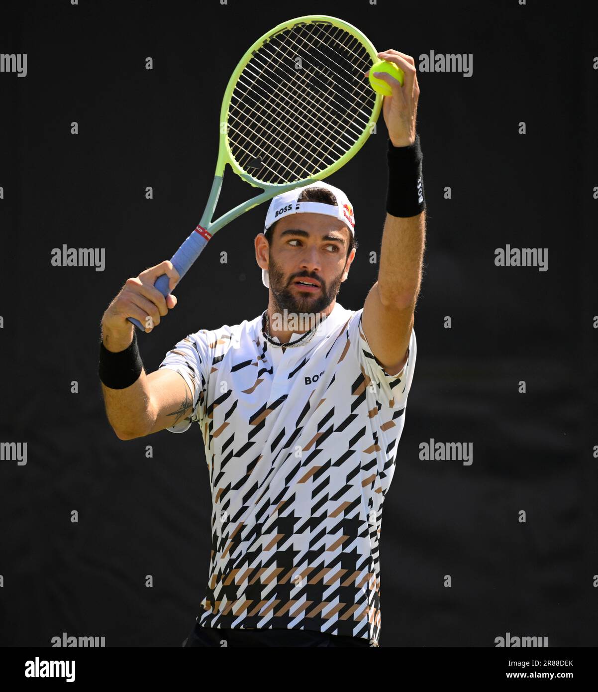 Matteo Berrettini (ITA) Action, Serve, Tennis, BOSS Open 2023, Weissenhof,  Stuttgart, Baden-Wuerttemberg, Germany Stock Photo - Alamy