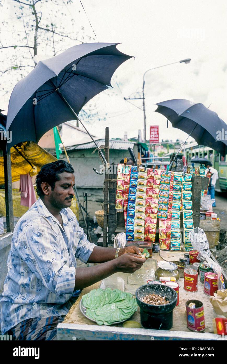 A Pan shop on a platform in Port Blair, Andaman, India, Asia Stock