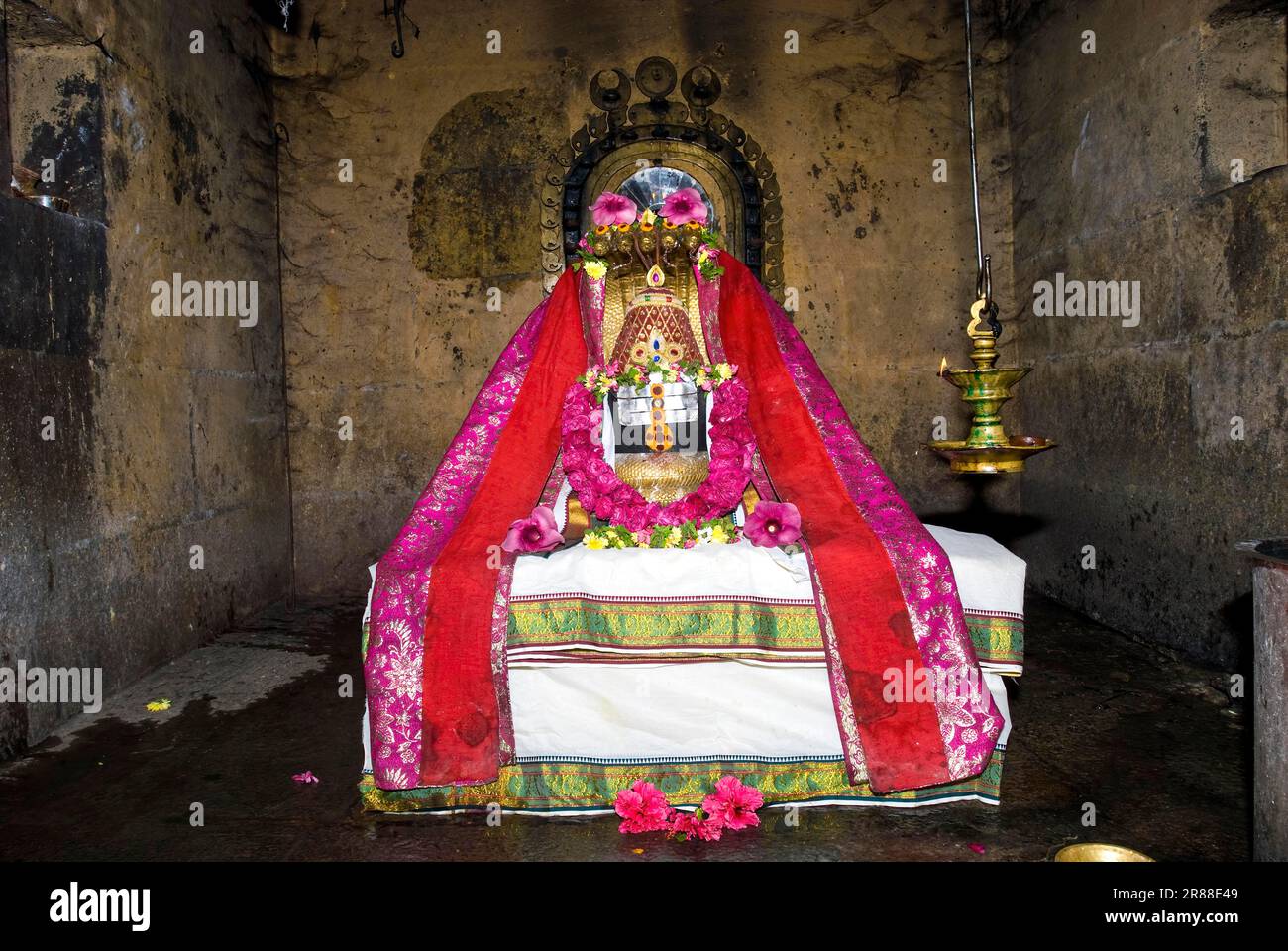 Decorated Lord Shiva Siva at Matthur near Karaikudi, Tamil Nadu, South