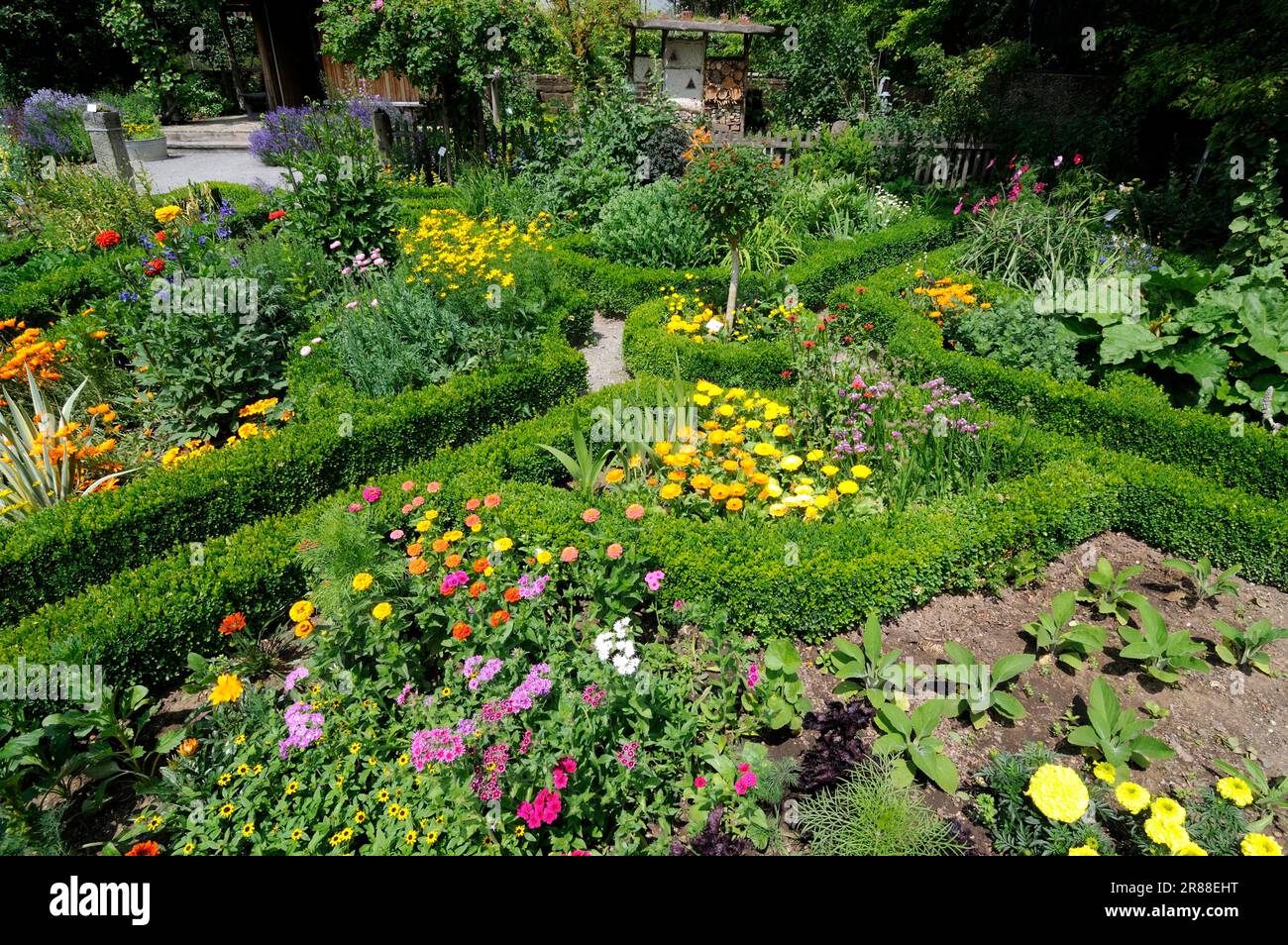 Vegetable garden with perennials Stock Photo Alamy