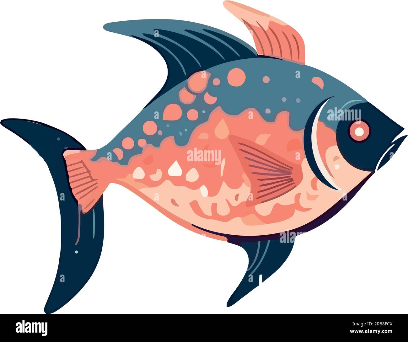 Swimming fish in nature, underwater and cute Stock Vector Image & Art ...