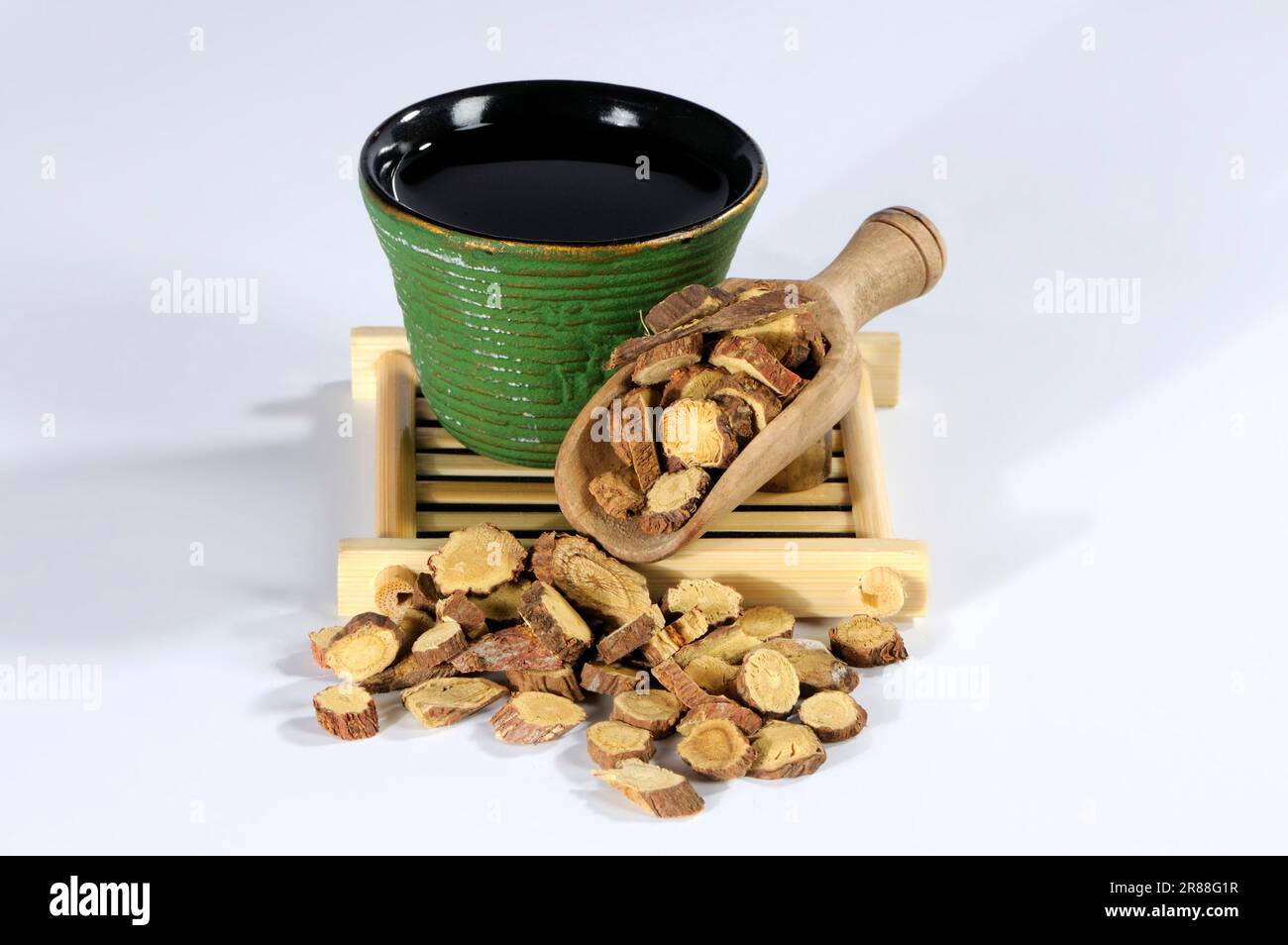 Cup of Ural licorice root tea (Glycyrrhizae Radix), Gan Cao, Ural