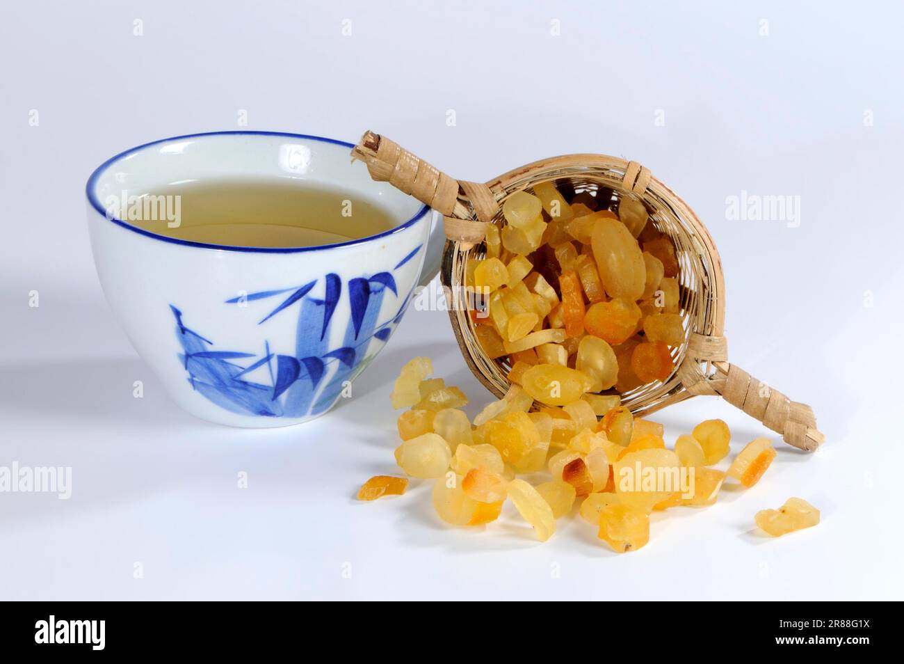 Cup of Chinese Asparagus Root Tea (Asparagi Radix), Tian Dong, Asparagus Root Tea Stock Photo