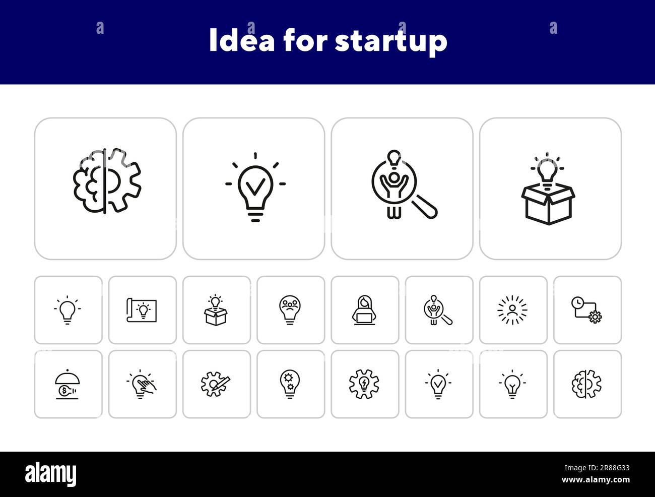 Business startup concept set successful launch new project hi-res stock ...