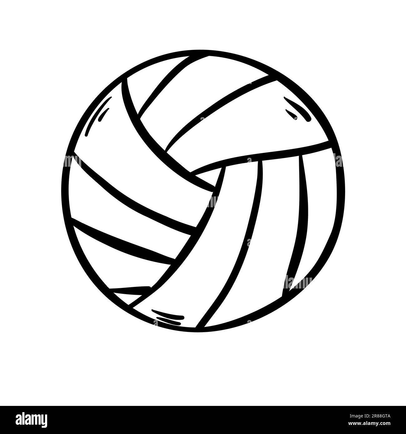 Volley ball icon vector sign and symbol isolated on white background