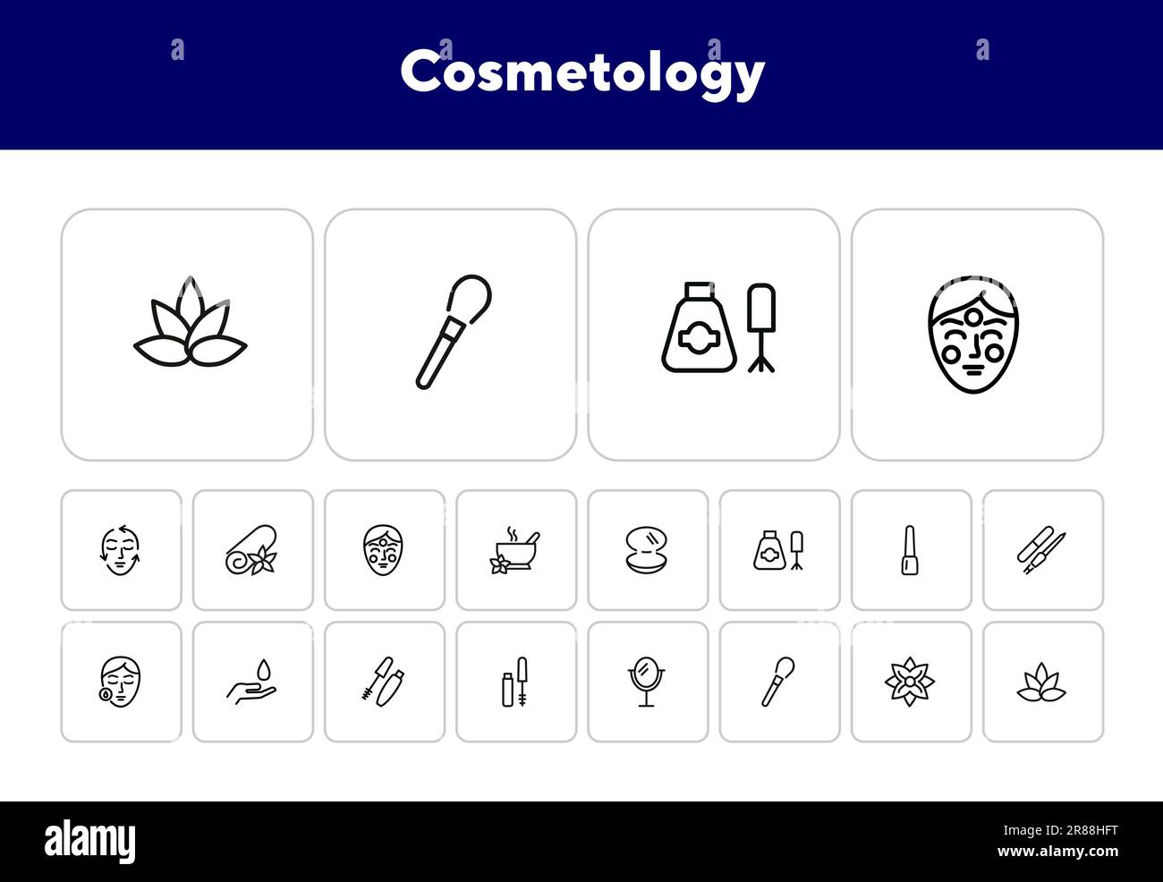 Cosmetology line icon set Stock Vector Image & Art - Alamy