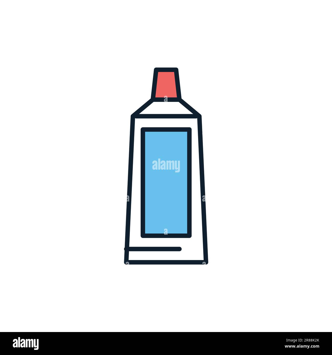 Toothpaste Tube related vector line icon. Isolated on white background ...