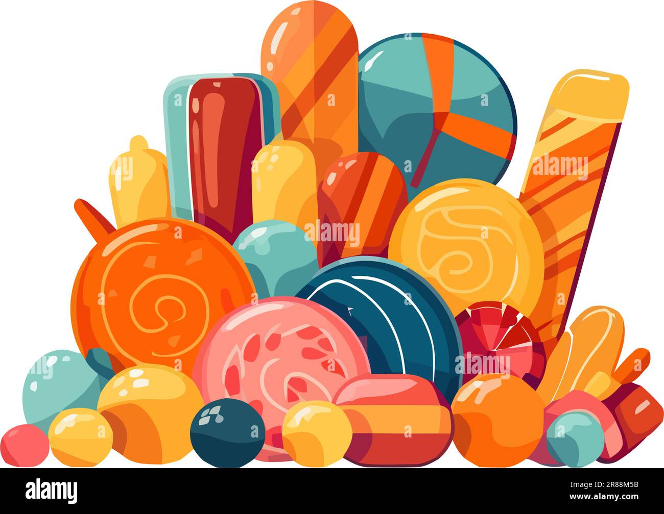 Cute vector candy ball symbolizes summer fun Stock Vector Image & Art