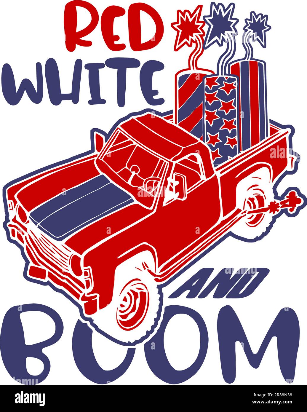 Bronco truck red white and boom stock vector image art alamy
