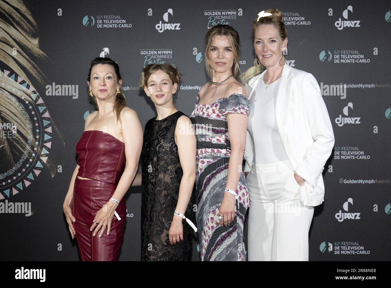 Monte Carlo, Monaco. 20th June, 2023. Louise Mieritz, Marie Reuther, Marie Bach Hansen, and Ditte Hansen attend the Nominees Party during the 62nd Monte Carlo TV Festival on June 19, 2023 in Monte-Carlo, Monaco. Photo by David Niviere/ABACAPRESS.COM Credit: Abaca Press/Alamy Live News Stock Photo