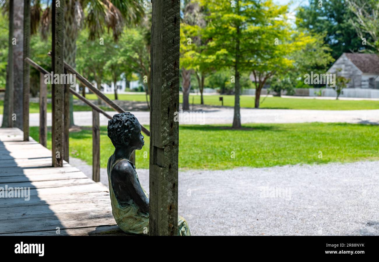 Edgard, LA, USA. 8 June 2023. Buildings and grounds of the Whitney Plantation. A former slave plantation in Louiisana, now run to educate about the history and legacies of slavery. Stock Photo