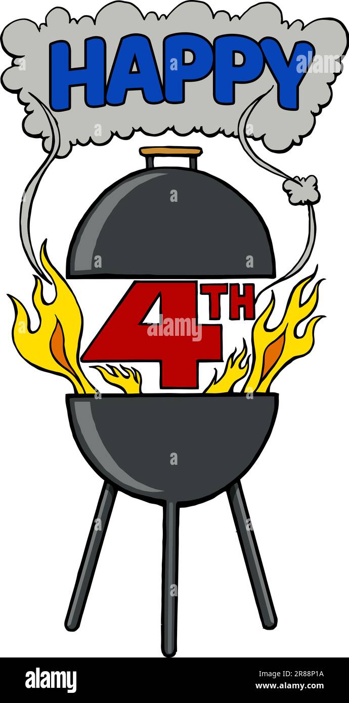 happy 4th charcoal grill, 4th of July Stock Vector Image & Art Alamy