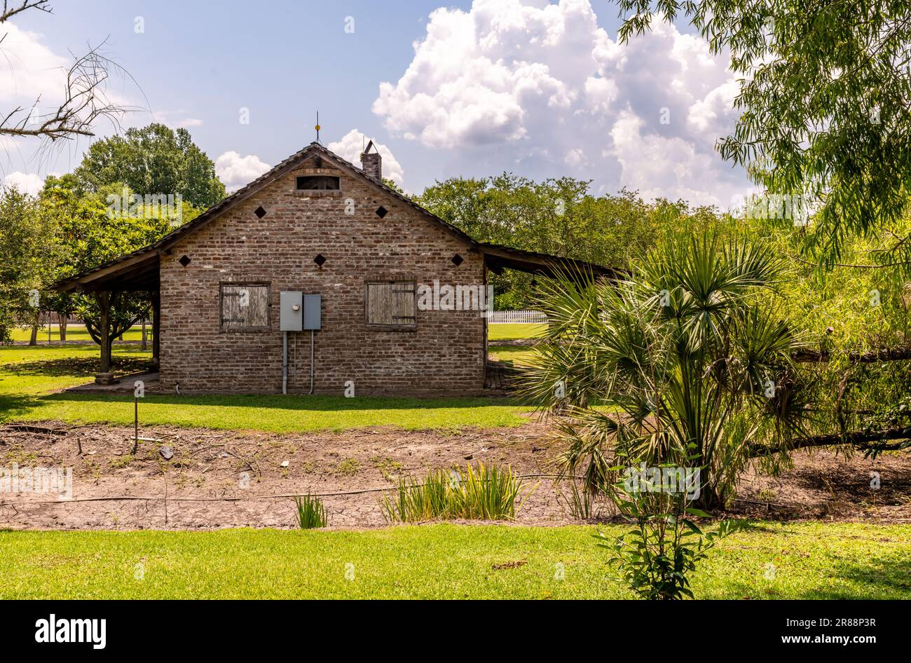 Edgard, LA, USA. 8 June 2023. Buildings and grounds of the Whitney Plantation. A former slave plantation in Louiisana, now run to educate about the history and legacies of slavery. Stock Photo