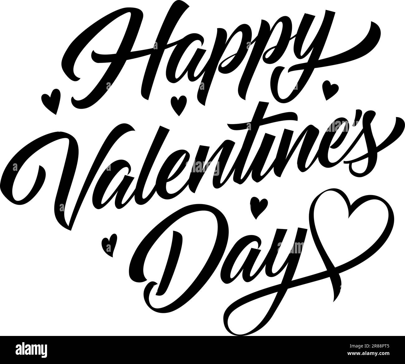 Saint valentines day illustration Black and White Stock Photos & Images ...