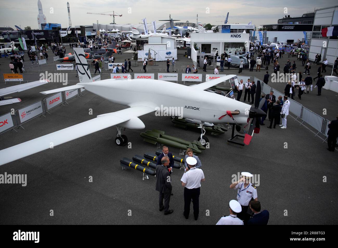 French drone Aarok is displayed at the Paris Air Show in Le Bourget, north  of Paris, France, Tuesday, June 20, 2023. (AP Photo/Lewis Joly Stock Photo  - Alamy