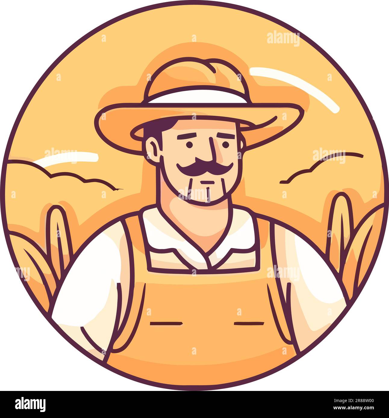 Farmer in flat cap Stock Vector Images - Alamy
