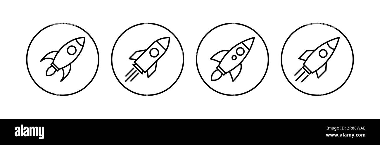Rocket icon set. Startup icon vector Stock Vector Image & Art - Alamy