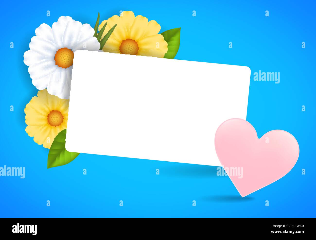 Birthday Card Design with Flower and Heart Stock Vector Image & Art - Alamy