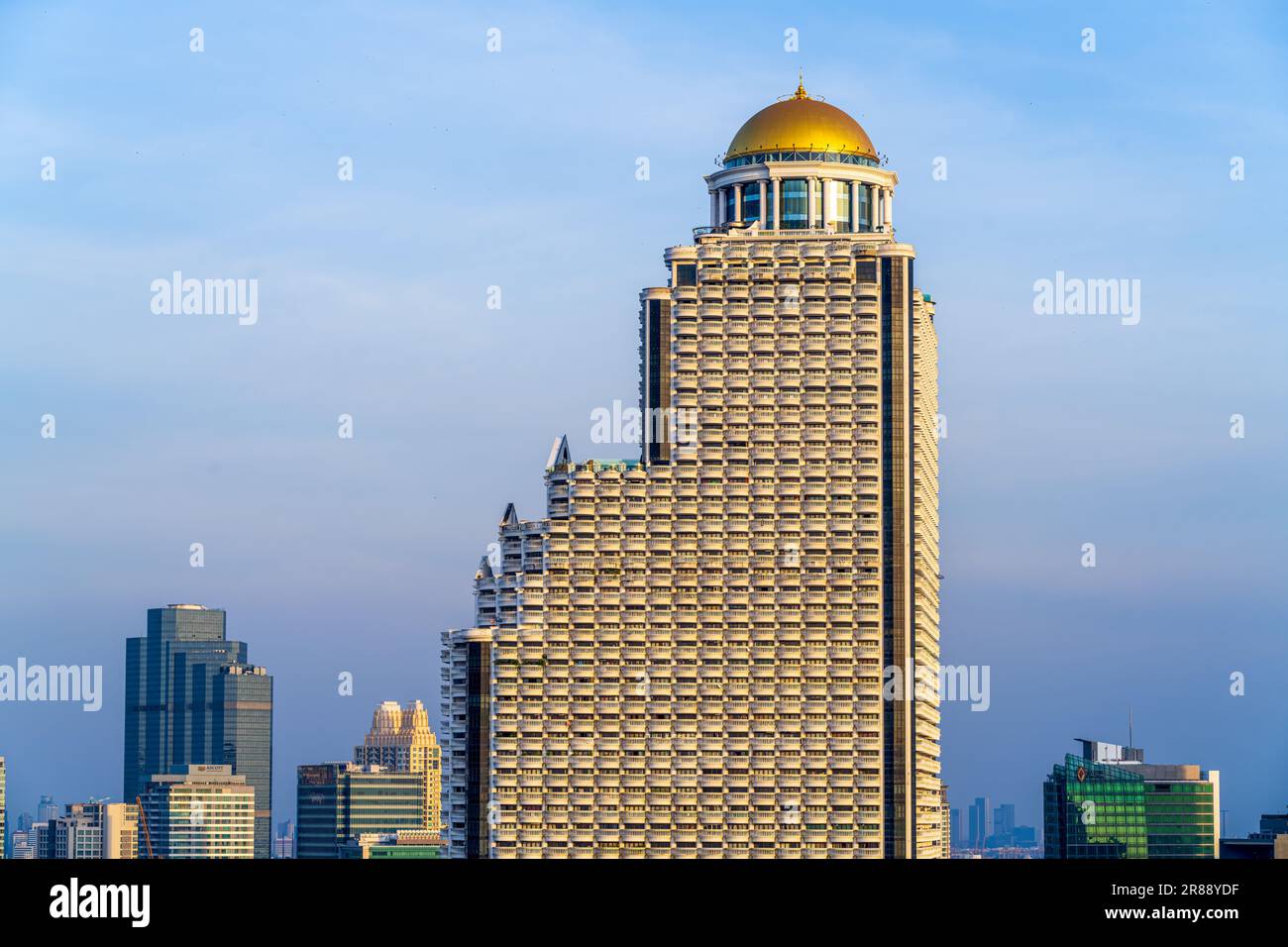 Bangkok, Thailand. Lebua State Tower Luxury Hotel and with the world-famous Sirocco fine dining rooftop restaurant. Stock Photo