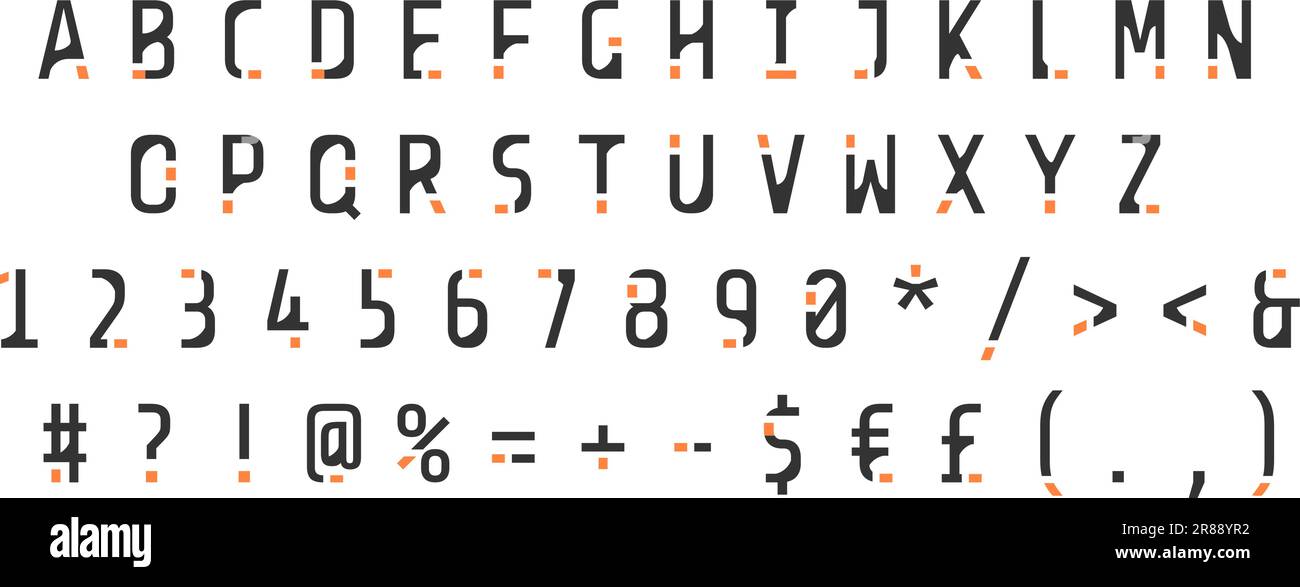 Modern trendy rounded sans serif vector alphabet hi-res stock ...