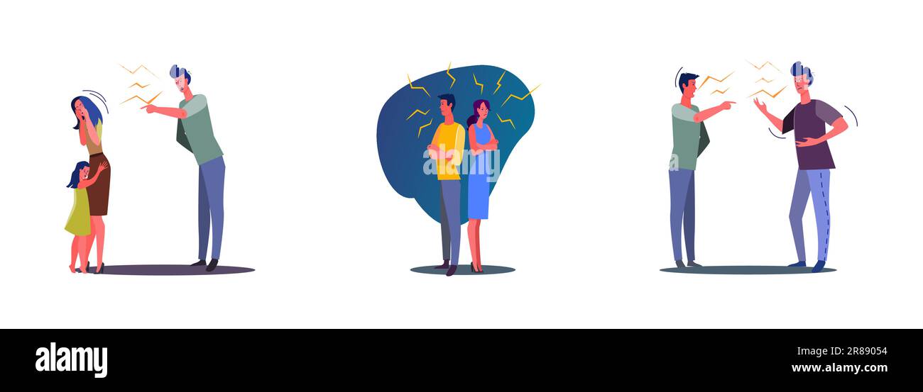 Set of couples relationship problems Stock Vector Image & Art - Alamy