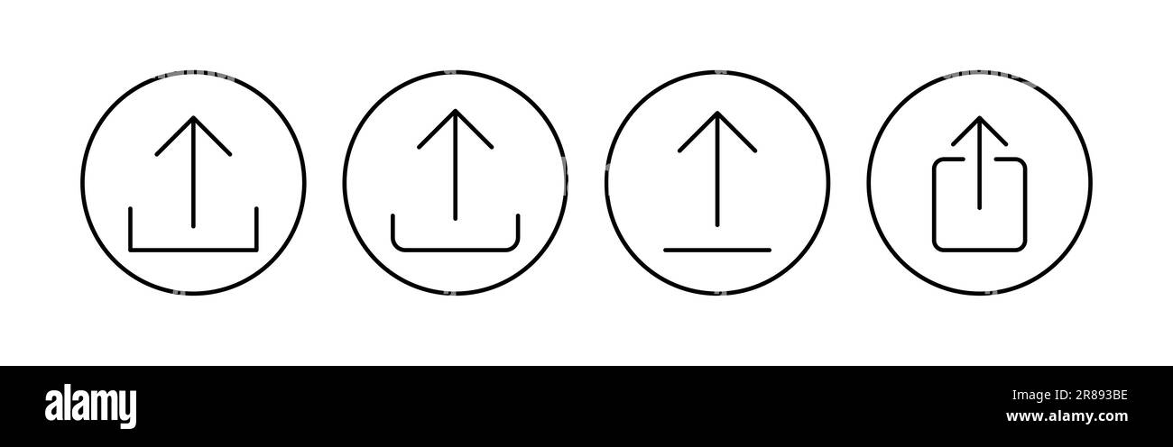 Upload icon set. load data symbol Stock Vector Image & Art - Alamy