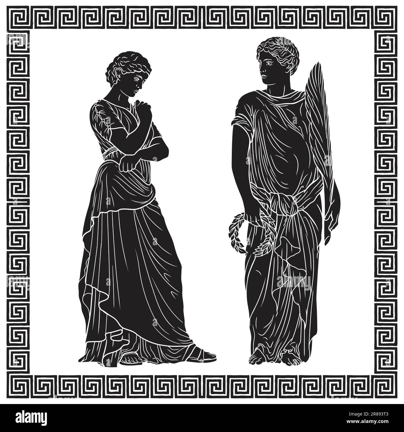 Ancient Greek people. Stock Vector