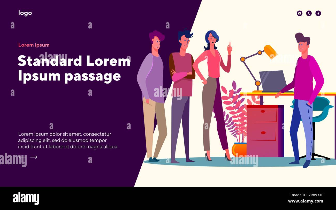 Office people chatting with colleague Stock Vector Image & Art - Alamy