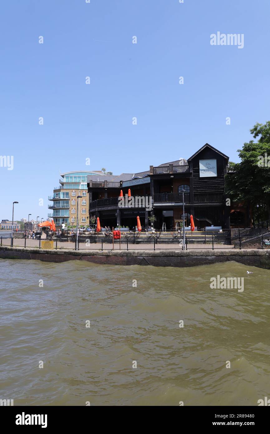 The Salt Quay waterfront pub Rotherhithe London UK June 2023 Stock Photo
