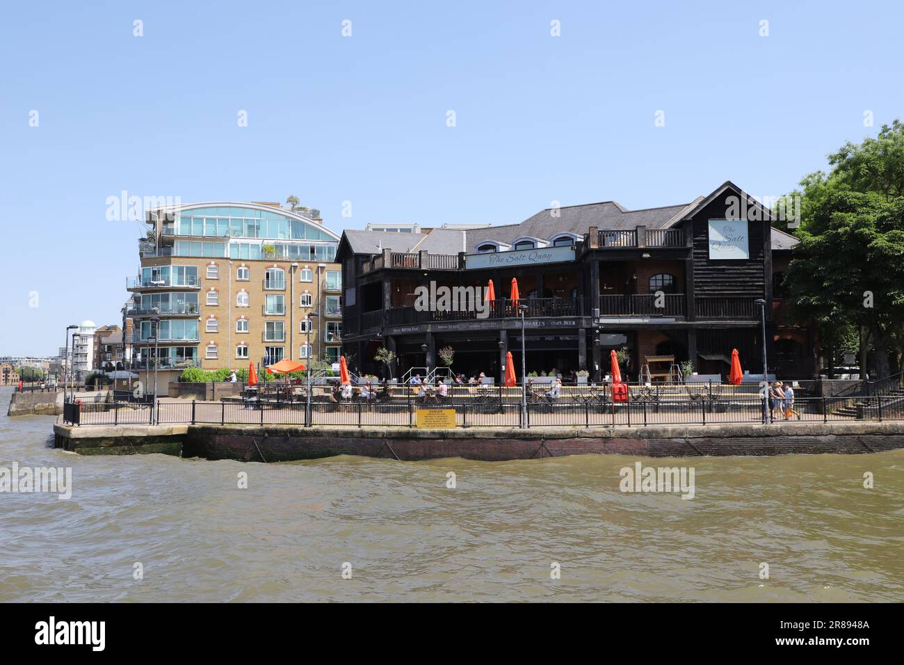 The Salt Quay waterfront pub Rotherhithe London UK June 2023 Stock Photo