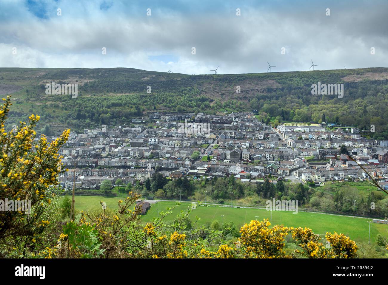Ferndale in the Rhondda Valley, South Wales, UK. Stock Photo