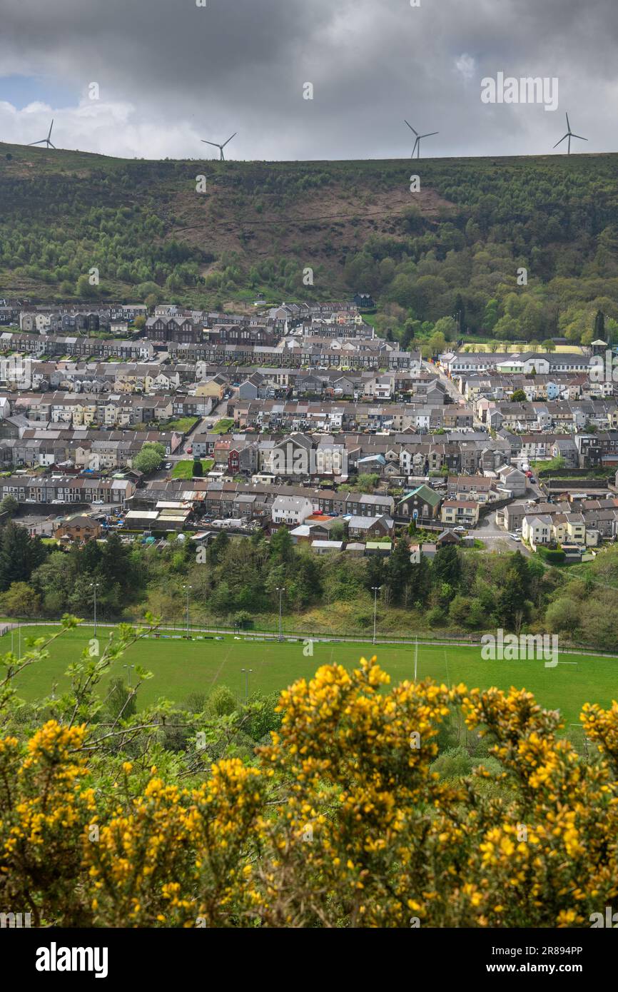Ferndale in the Rhondda Valley, South Wales, UK. Stock Photo