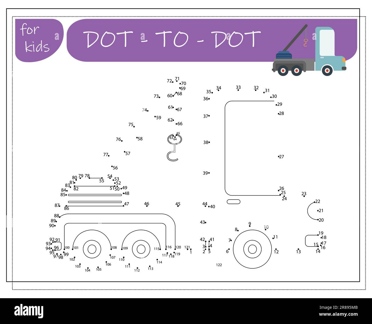 A game with numbers, an educational game from point to point for ...