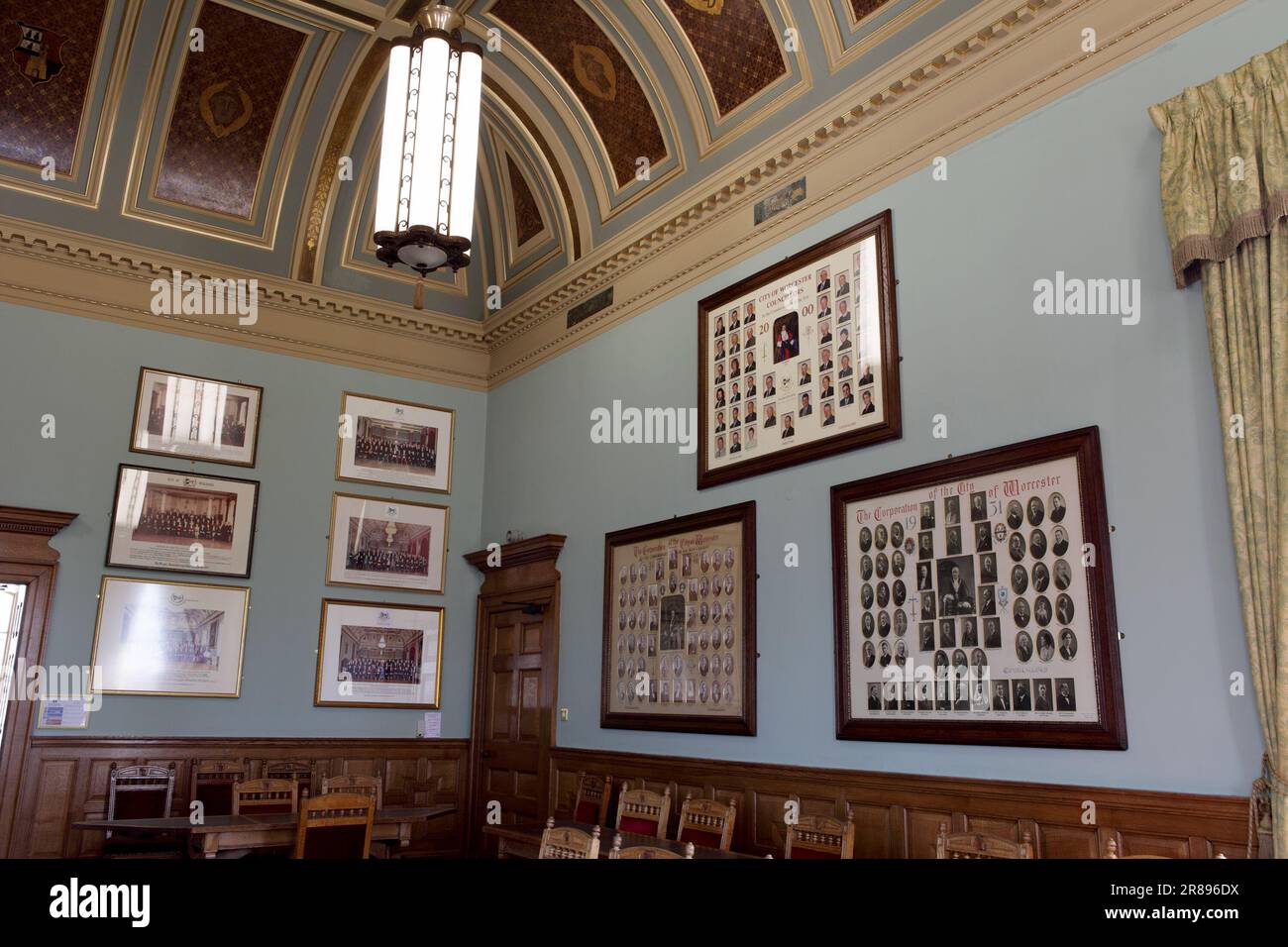 Internal Aspect of The Council Chamber, Guildhall, Worcester. Stock Photo