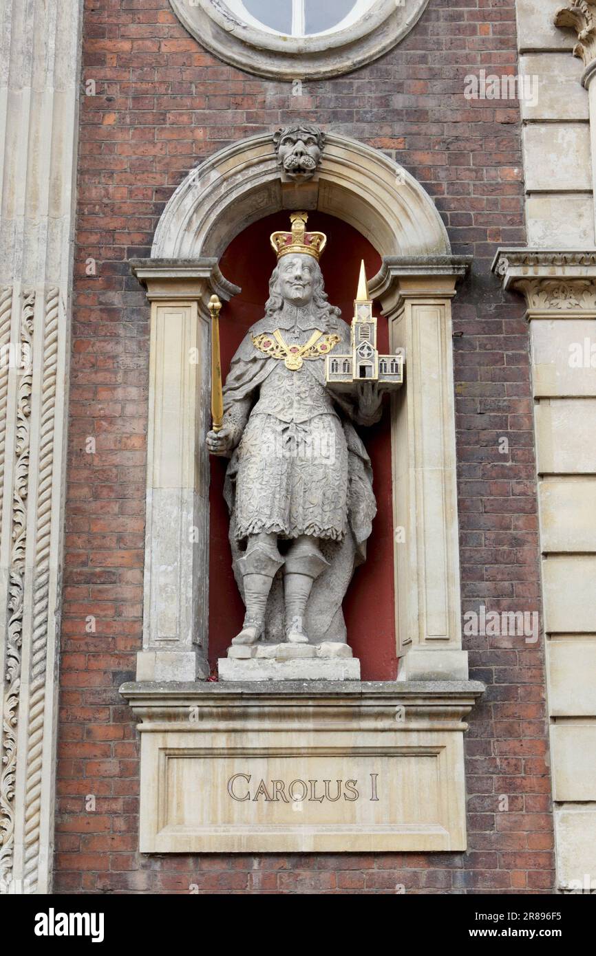 Niched Statue of King Charles I. Stock Photo